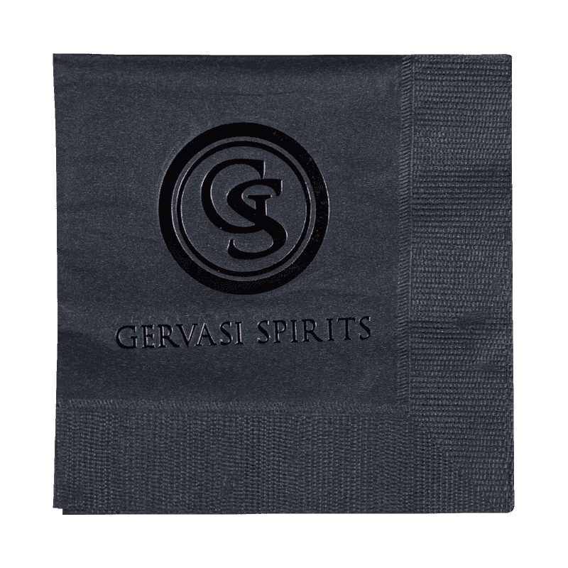 25x25 Высококачественные черные салфетки с горячей печать SJ4302